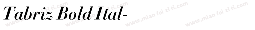 Tabriz Bold Ital字体转换
